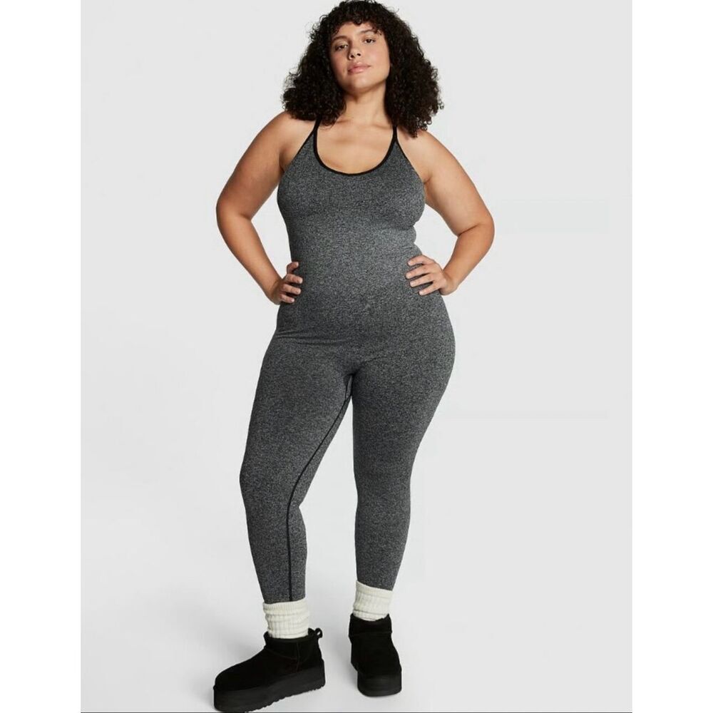 Victoria secret pink grey active jumpsuit size xxl